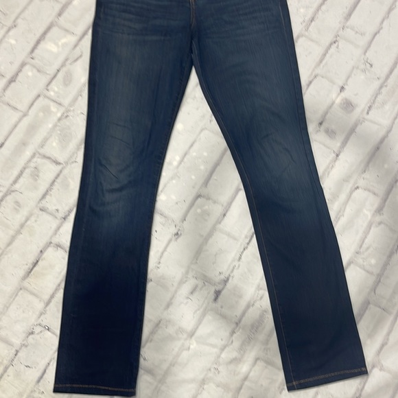 Citizens of Humanity Ava Jeans Low-Mid-Rise Straight Leg Dark Wash Blue Denim - Picture 7 of 14